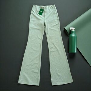 HALARA NWT Sage Green Flex SculptKnit High Waisted Back Side Slight Flare Pants